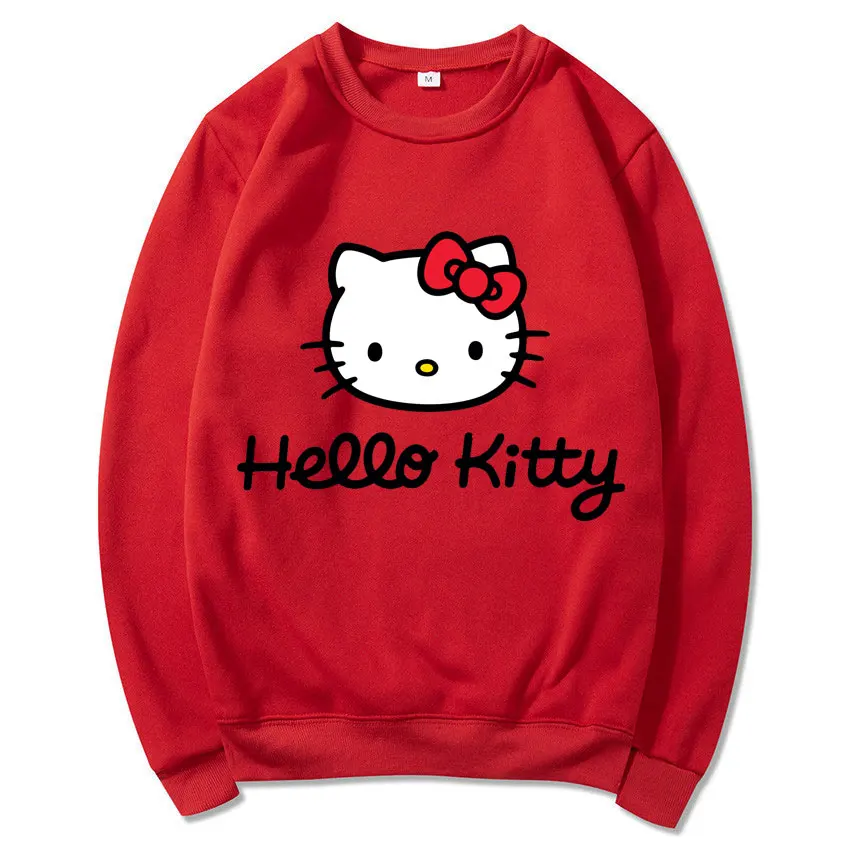 thumbnail image 1 of Sudadera con capucha de Hello Kitty para hombre y mujer, jersey de cuello redondo con dibujos animados de Anime, ropa de moda para parejas, Tops de primavera y otoño, novedad de 2024, 1 of 3