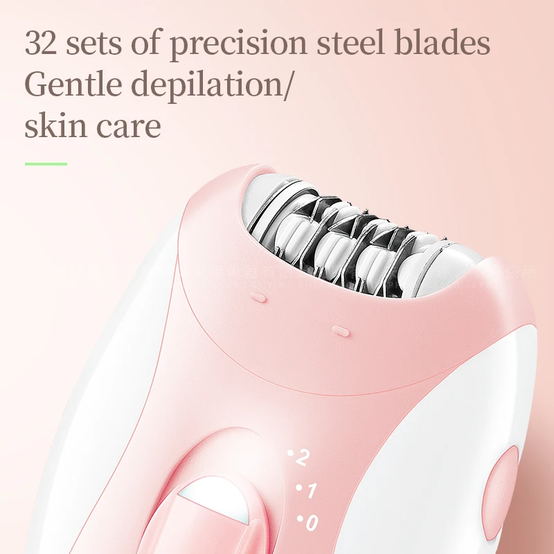 Electric Epilator Kemei Lady's Electric Epilator Two Speed Rechargeable Remover Waterproof Portable Women's Shaver For Legs and Bikini Area KM-189B