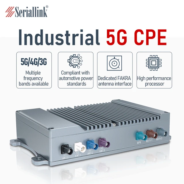 Cellular 5G CPE Router With Dual Sim Card 4x M12 1000M Ethernet WIFI6 IP67 SLK-RT990-5G-A1(AE) 2