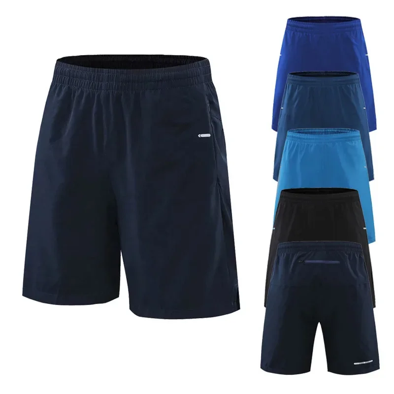 Men Summer Running Shorts Fitness Shorts Quick Dry Mens Gym Sport Tennis Basketball Soccer Short Pants Back pocket