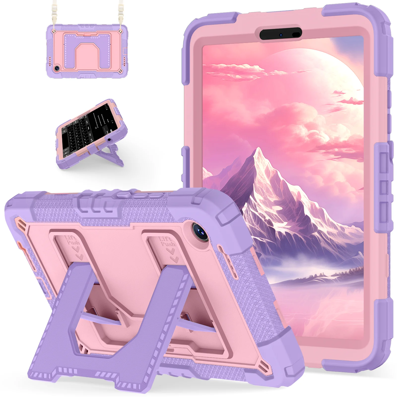 Heavy Duty 8.7-Inch Tablet Case with Stand & Shoulder Strap