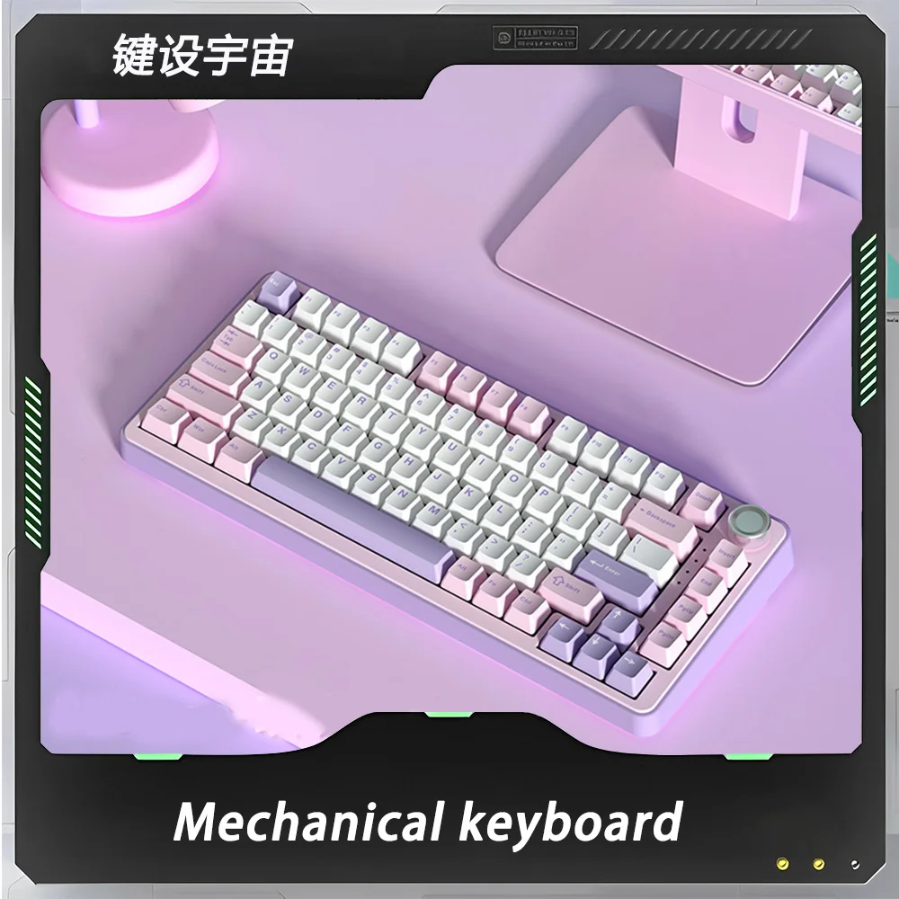 

Keyset Universe B75 Pro Mechanical Keyboard Bluetooth Wireless Kits Hot Swap Three Mode Pc Gamer Accessories For Office
