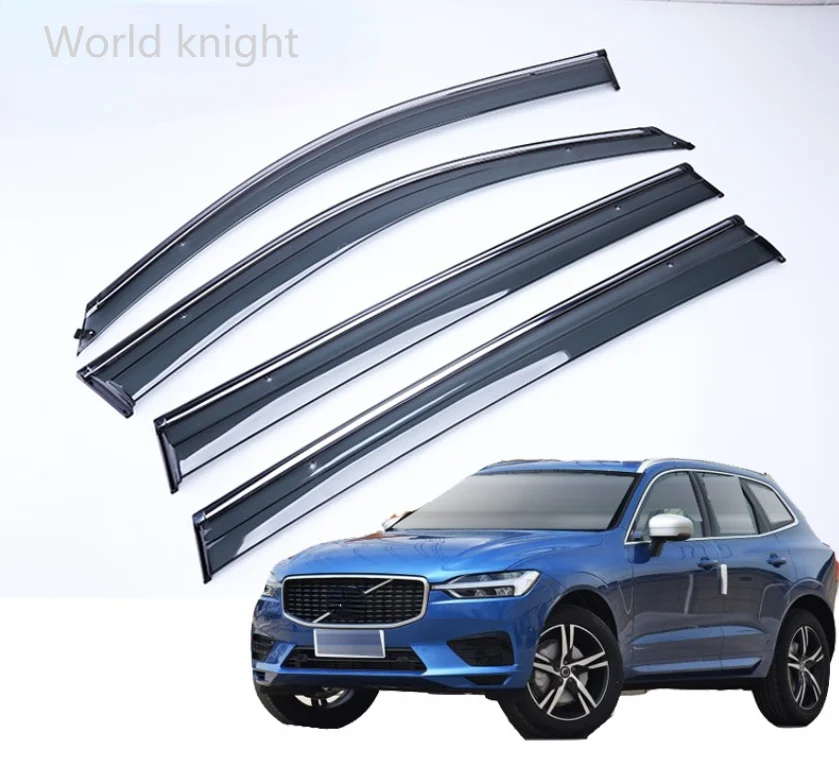 

Боковые оконные дефлекторы для Volvo XC60 2018 2019 2020, акриловые оконные экраны, оконный козырек, защита от солнца и дождя
