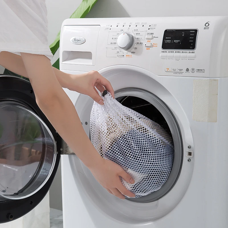 Laundry bag Drawstring Laundry Bag Coarse Net Washing Bags Dirty Clothes Organizer Pouch Laundry Bag For Washing Machine Household 4Pcs Set