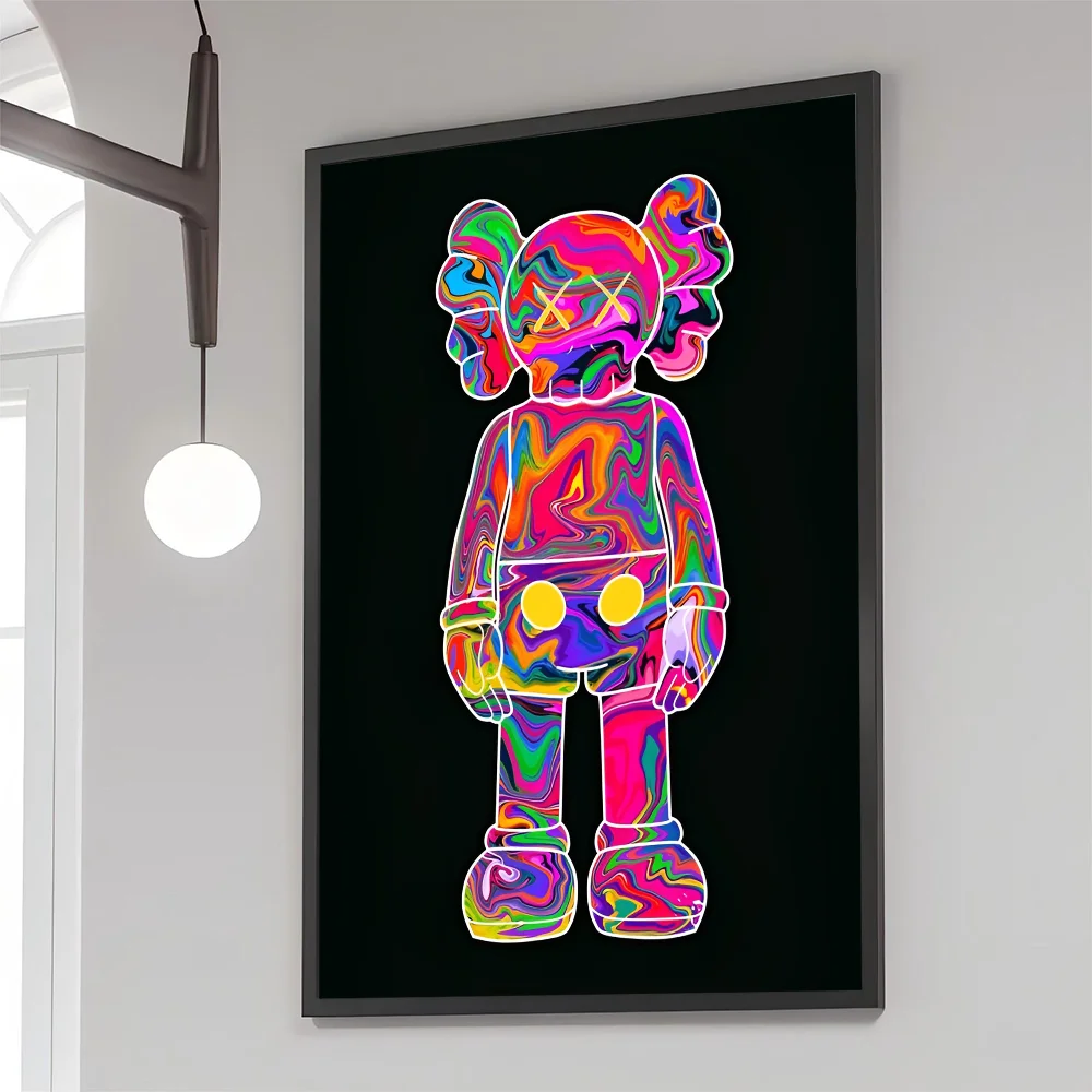 thumbnail image 1 of 1 póster de estatua de K-kaws-art, póster adhesivo de película, pegatina de papel Kraft retro, bricolaje, para habitación, bar, cafetería, arte estético, pintura de pared, 1 of 5