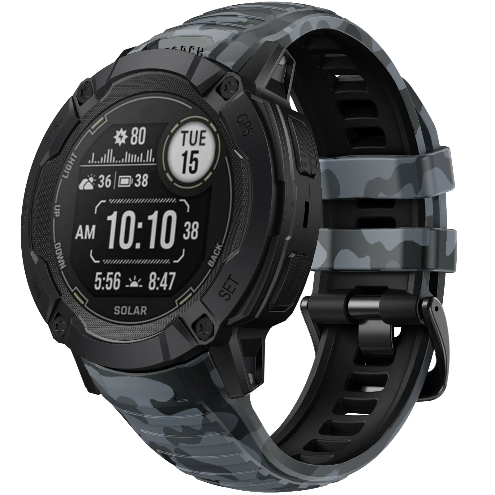 ANBEST 26 mm Armband für Garmin Instinct 2X Solar-Silikonband für Instinct 2X Solar Tactical Edition Ersatzarmband – Detail 8