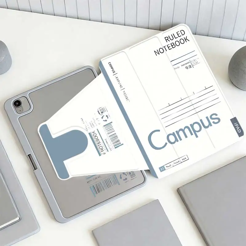 Tri-Fold 360° Rotating Smart Tablet Case