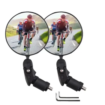 Specchietto retrovisore universale per bicicletta da 2 pezzi Specchietti retrovisori per manubrio da ciclismo grandangolare con rotazione regolabile per accessori da strada MTB