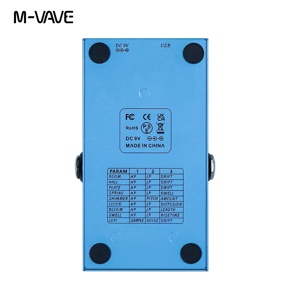 Electric Guitar Reverb Effects Pedal M-VAVE MINI-UNIVERSE Electric Guitar Reverb Effects Pedal 9 Reverb Effects Room/Shimmer/Lofi/Spring Reveb