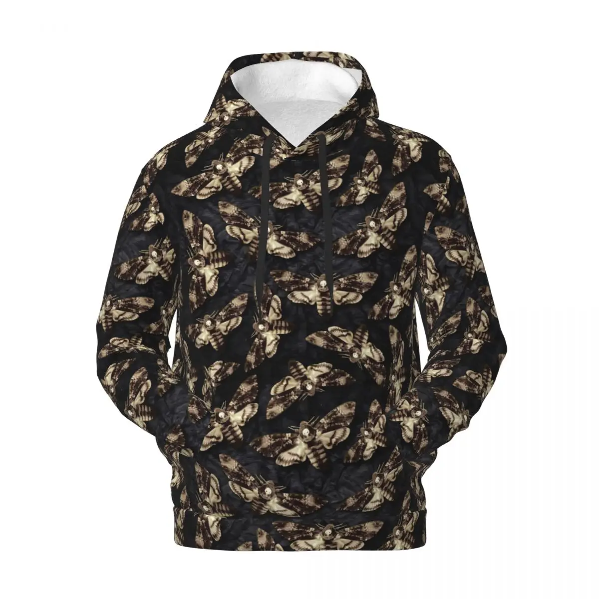 

Goth Gothic Casual Hoodies Men Death Head Moth y2k Cool Pullover Hoodie Spring Loose Classic Sweatshirts Oversize Tops