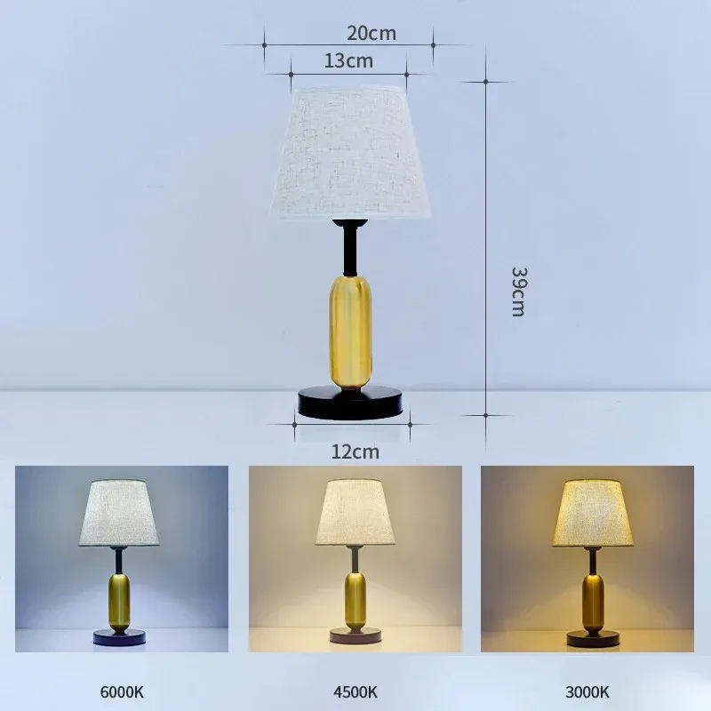 USB 야간 조명 레트로 빈티지 LED 책상 램프, 북유럽 침대 옆 홈 룸, 호텔 장식, 침실 분위기 테이블 램프