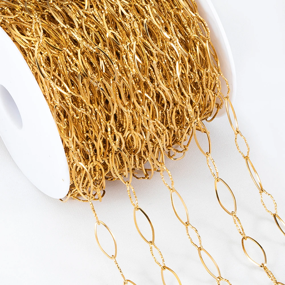 1 Meter Stainless Steel Double Loop Link Chain - Round 8 Shape 2mm