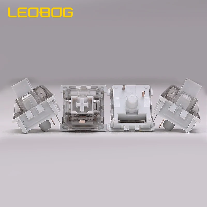 Leobog-interruptor Mecânico do Teclado Graywood 3pin Linear Custom Hifi Rgb Lubrificado Hot-swap 57g Switches para Gk61 v3 - Imagem 4