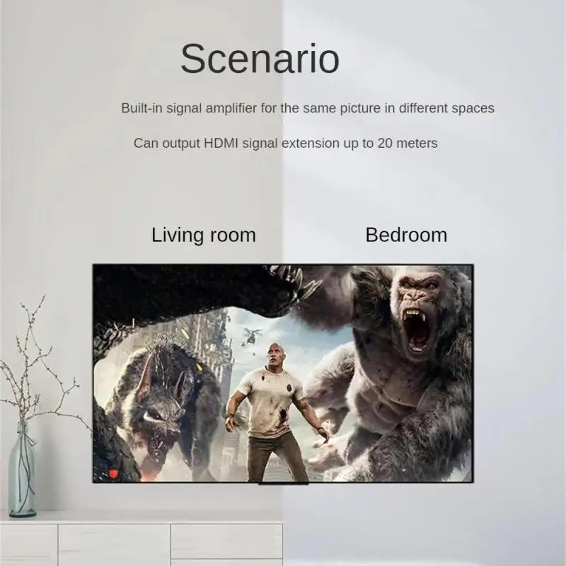 Фото HDMI-совместимый сплиттер 1 в 2 Выход 1080p 4K 1x2 сплиттер 3D сплиттер усилитель сигнала мощности 4K Φ PS3 №3