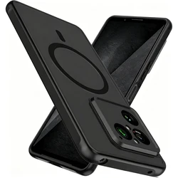 Translucent Magnetic Wireless Charging Hard Matte Phone Case - Sony Xperia 1 VIII (Black)
