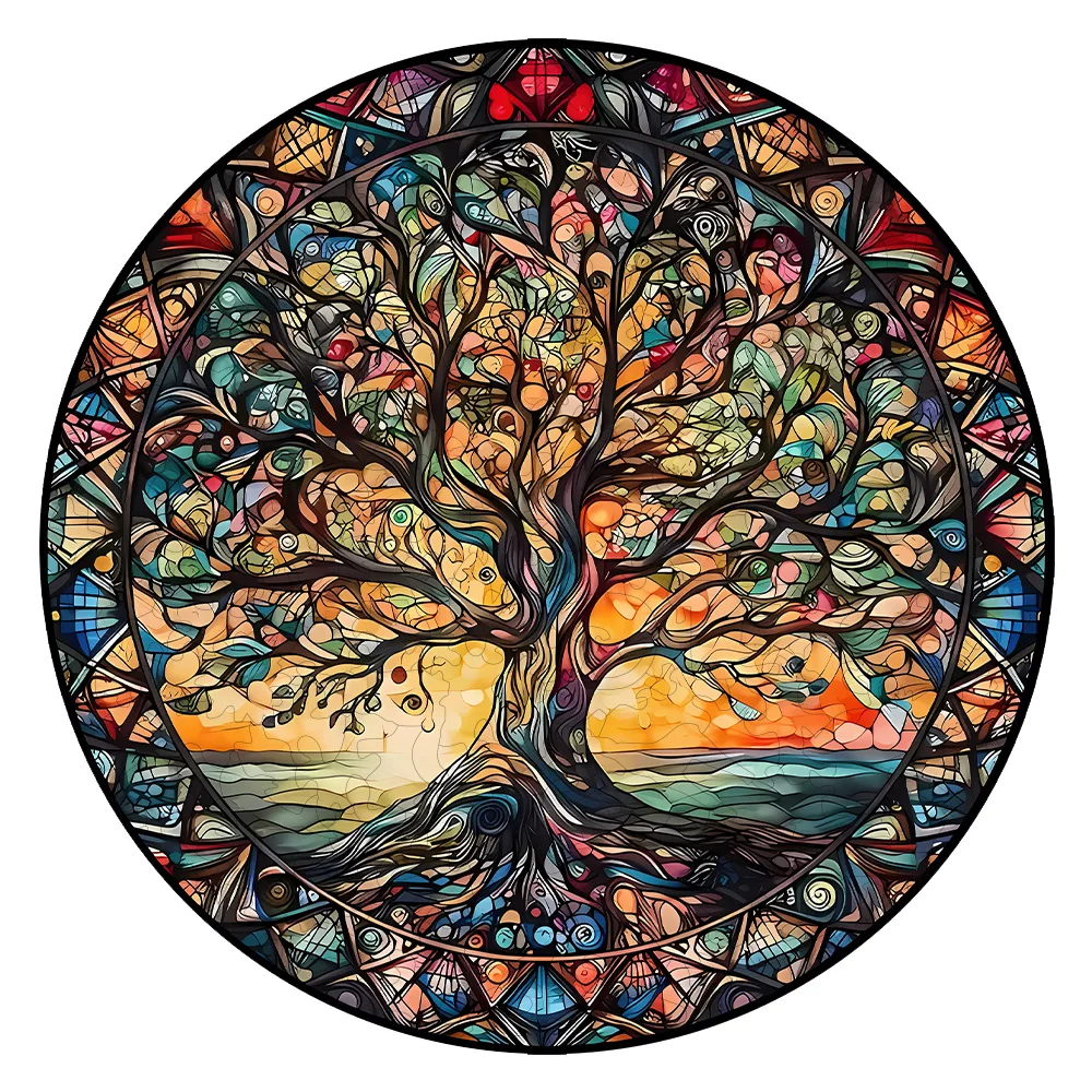 Wooden Puzzles for Adults, Tree of Life Puzzle Uniquely Irregular Animal Shaped Wooden Jigsaw Puzzles, Creative Gift for Kids 2