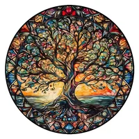 Wooden Puzzles for Adults, Tree of Life Puzzle Uniquely Irregular Animal Shaped Wooden Jigsaw Puzzles, Creative Gift for Kids 2