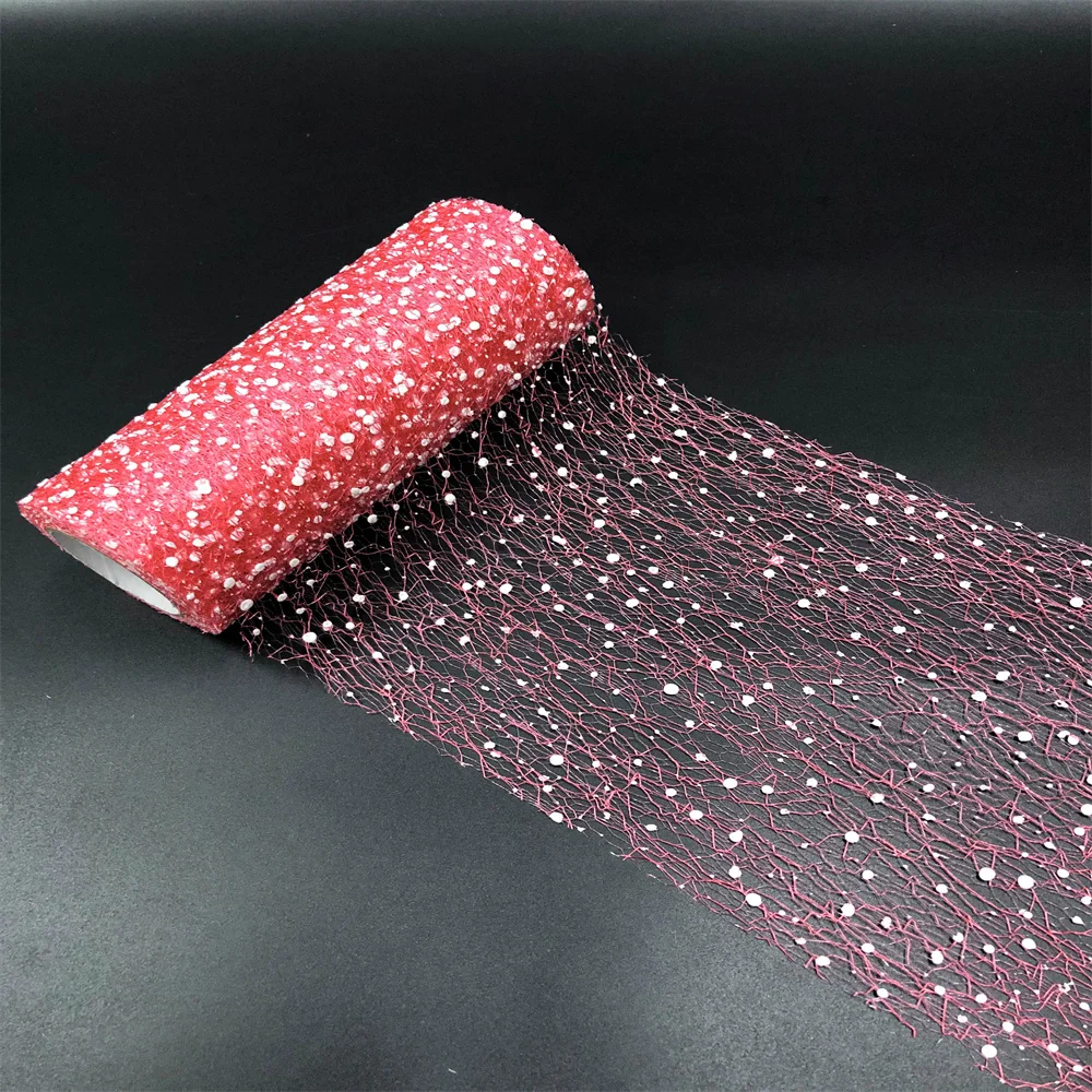 Schneekopf-Dekoration, floraler Tüll, Rolle, Babyparty, DIY-Geschenke, Basteln, Ballerina-Kleid, Hochzeit, Party-Dekoration, 15 cm x 9,14 m – Detail 5