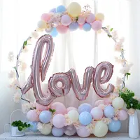 Wedding Birthday Party Decor Round Balloon Arch Kit Holder Bow of Circle Wreath Stand Support