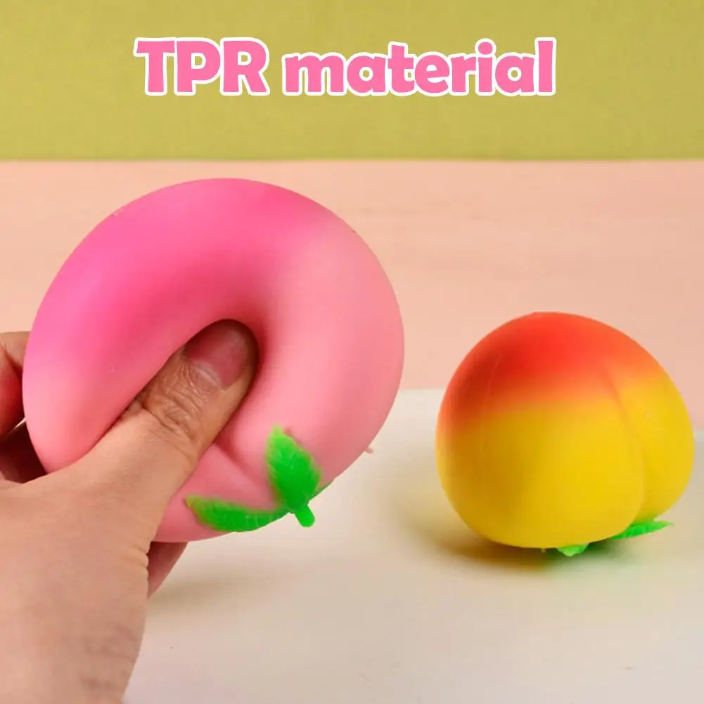 Rosa Pfirsich Anti-Stress Spielzeug Langsam Aufsteigendes Frucht-Knautschspielzeug Spaßiges Design Quetschbare Geschenke – Detail 17