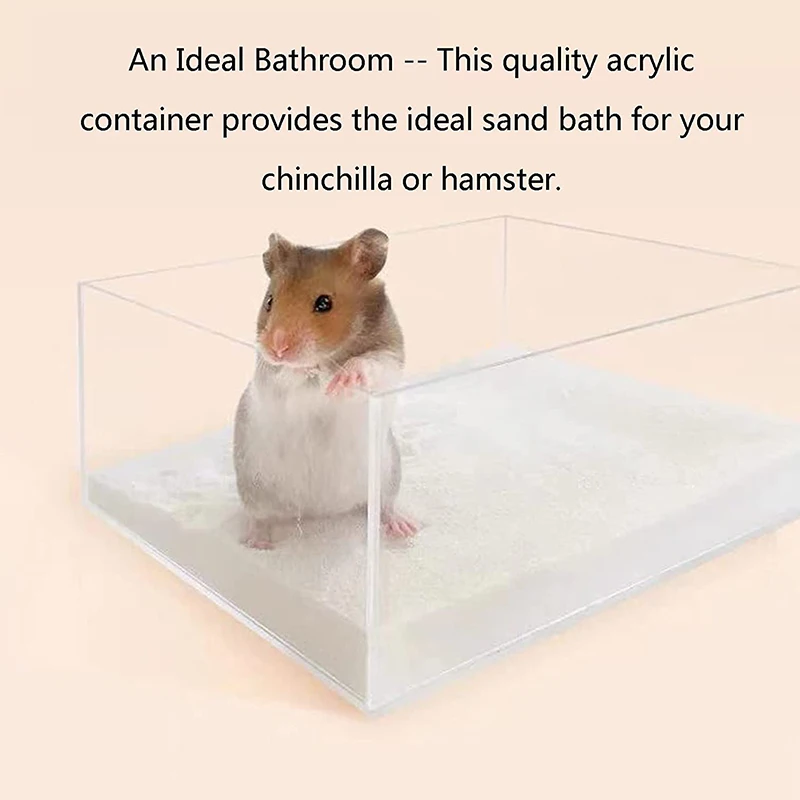 Hamster Sand Bath Shower Box Dwarf Chinchilla Sauna Room Acrylic Digging Sand Container Small Animals Bathroom Toilet small animal bath house