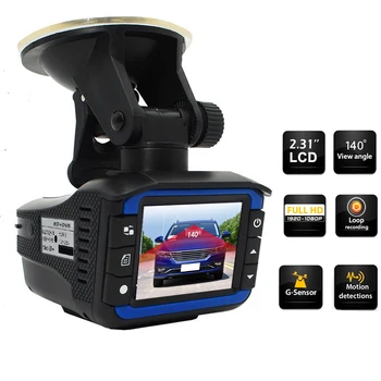 Riccoder telecamera DVR per auto 2 IN 1 VGR3 Rilevazione obiettivo 150 gradi FHD 720P Versione notturna Videoregistratore Lingua inglese o russa