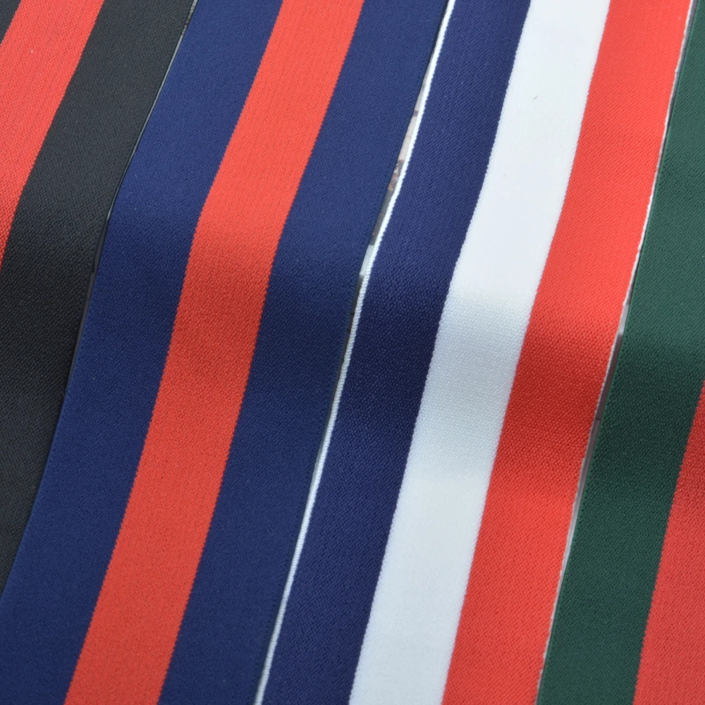 Description Picture 5 of item40/50/75mm Rainbow Color Striped Elastic Bands Nylon Colorful Elastics Rope Webbing Waistband Sewing Clothing Accessories 1M