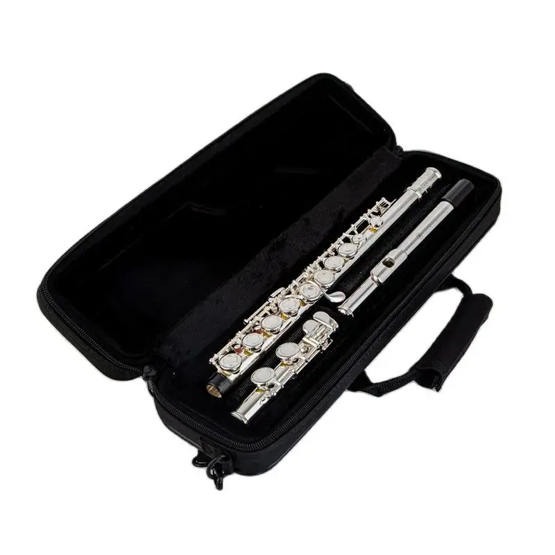 

Professional White Brass Open C Key 17 Hole Flute Silver Plated Instrument