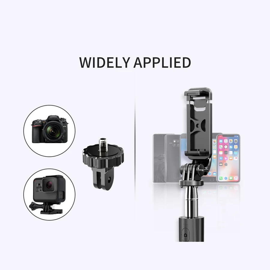 Wireless Bluetooth Selfie Stick with Mini Tripod Foldable Remote Control for Phone Action Camera Iphone