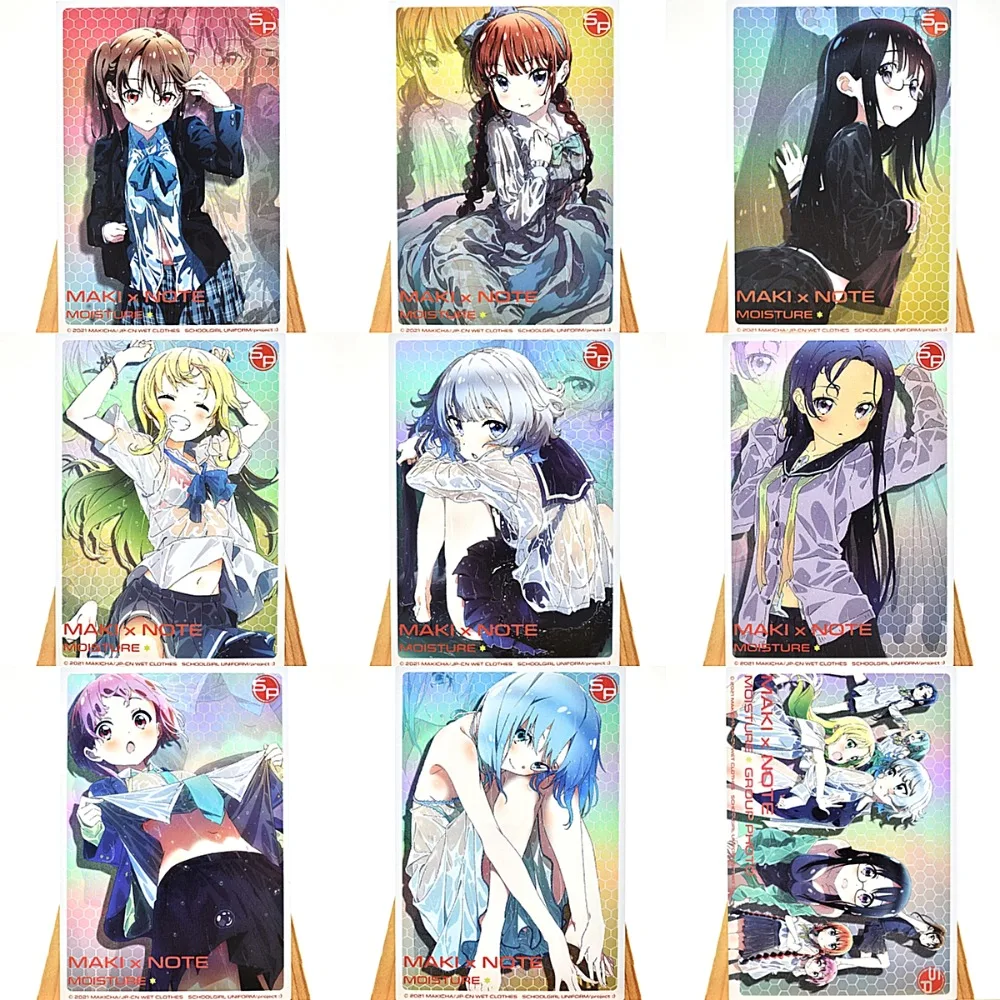 

9PCS/set Anime MAKI X NOTE Moisture Sexy Toys Hobby Collectibles Game Collection Anime Cards