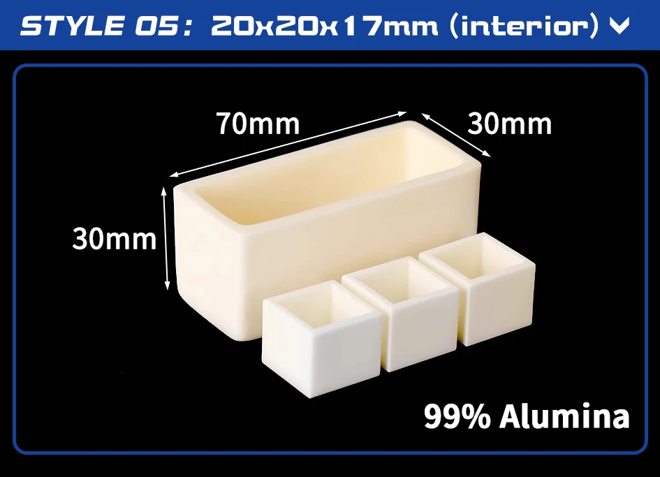 99% Aluminium oxid Set Tiegel verschiedene Spezifikationen Spezifikation 1 – Detail 5