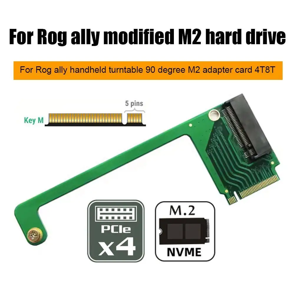 

For Asus Rog Ally Handheld Transfer Board 90 Degrees M2 NVME Transfercard For Rog Ally Modified M2 Hard Drive For Rog Ally J7H0