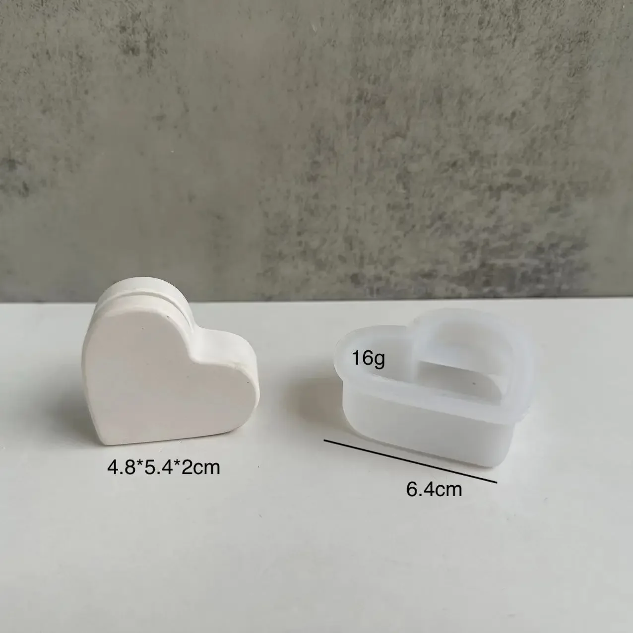 Heart Card Holder Silicone Mold DIY Concrete Cement Business Making Plaster Resin Casting Mould Home Handicraft Desktop Decor