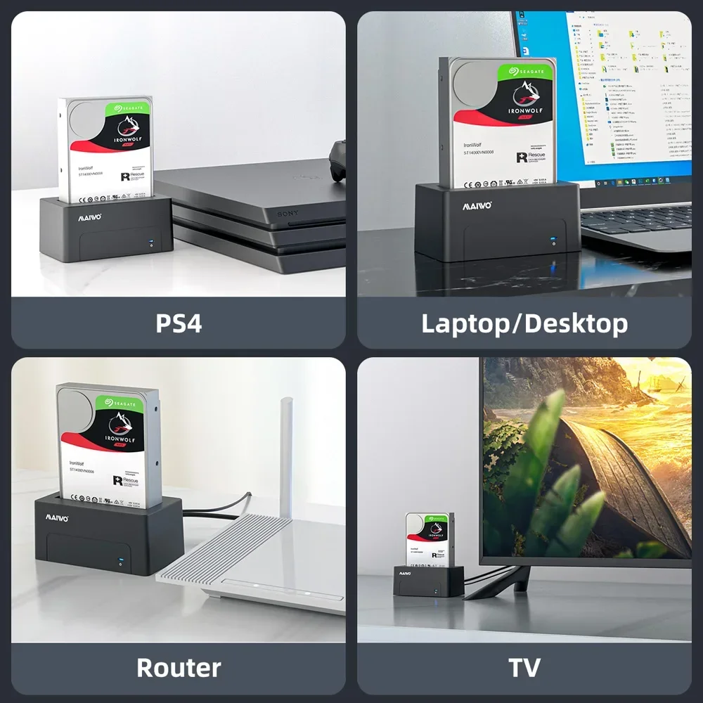MAIWO Hard Drive Docking Station USB 3.1 to SATA HDD Docking Station for 2.5/3.5 inch SSD Disk Case HDD Box Dock Enclosure