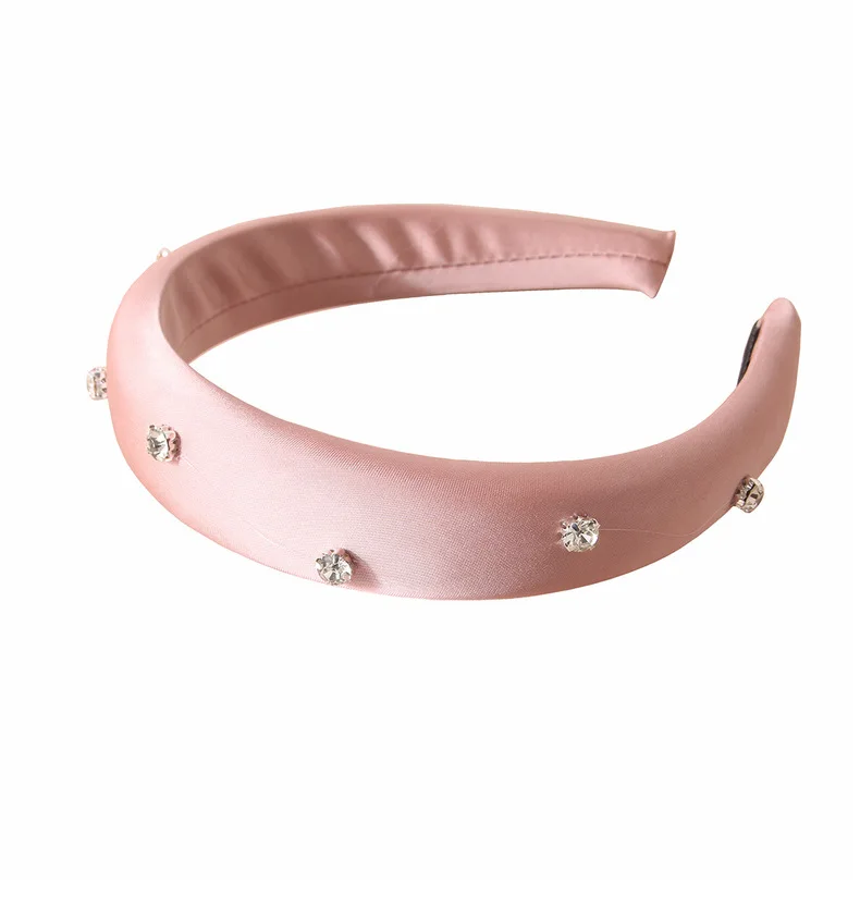 Luxus Strass Schwamm Stirnband für Frauen Hohe Flauschige Einfarbig Haarband Mode Elegante Haar Zubehör Japan/Koreanischen Stil – Detail 11