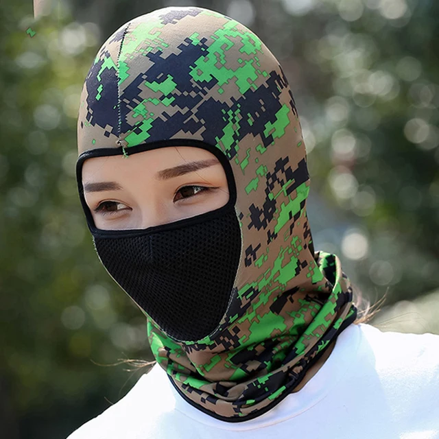 Masque facial Cagoule de camouflage, bouclier facial tactique de cyclisme,  masque de Mascara, masque de Ski, Cagoule, masque facial complet, CapMask  de vélo - AliExpress