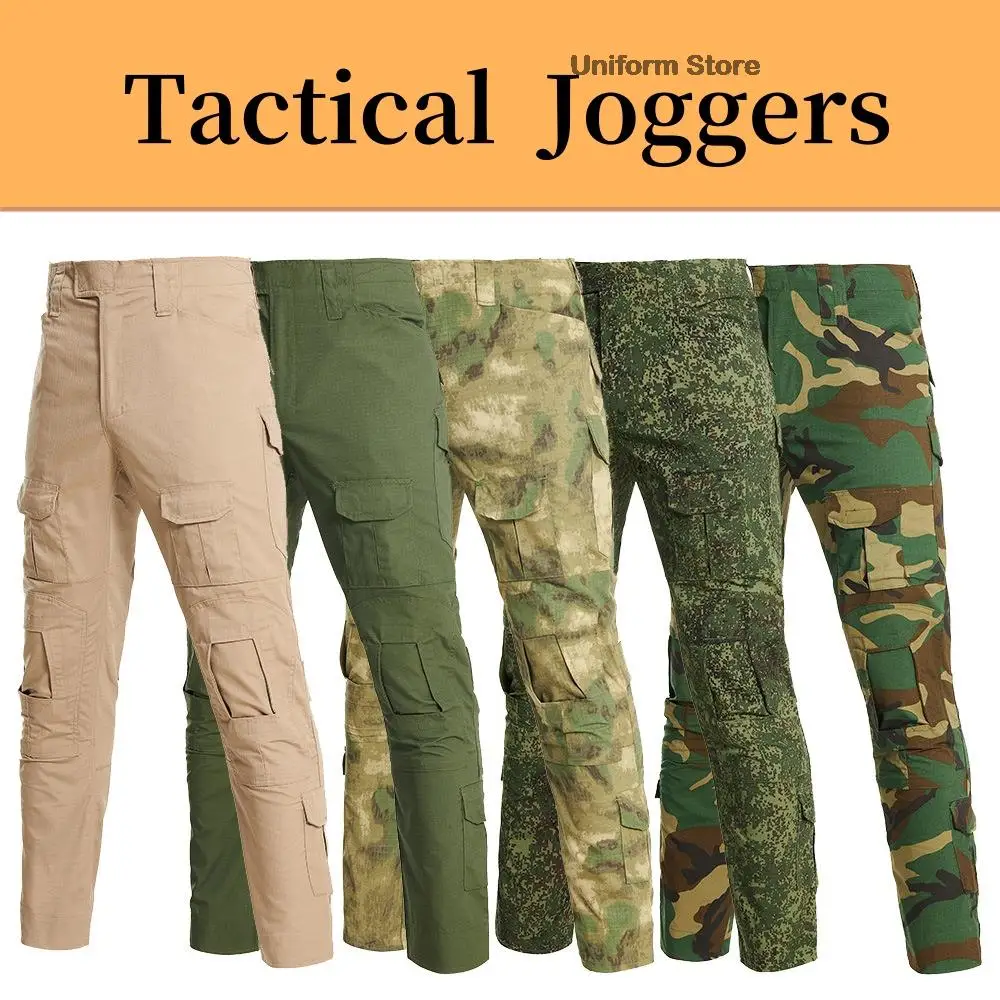 

Tactical Camouflage Joggers Outdoor Ripstop Cargo Pants Working Clothing Hiking Hunting Combat Trousers Men's Streetwear