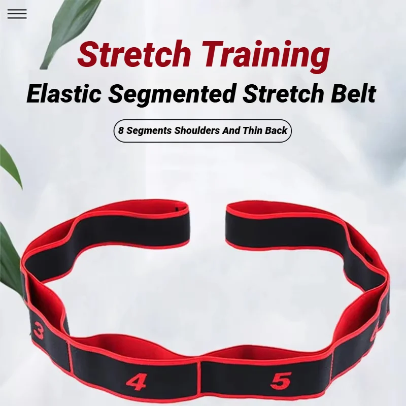 8 Section Style Yoga Resistance Bands Dance Pilates Fitness Tension Digital Elasticity Latin Stretch Band