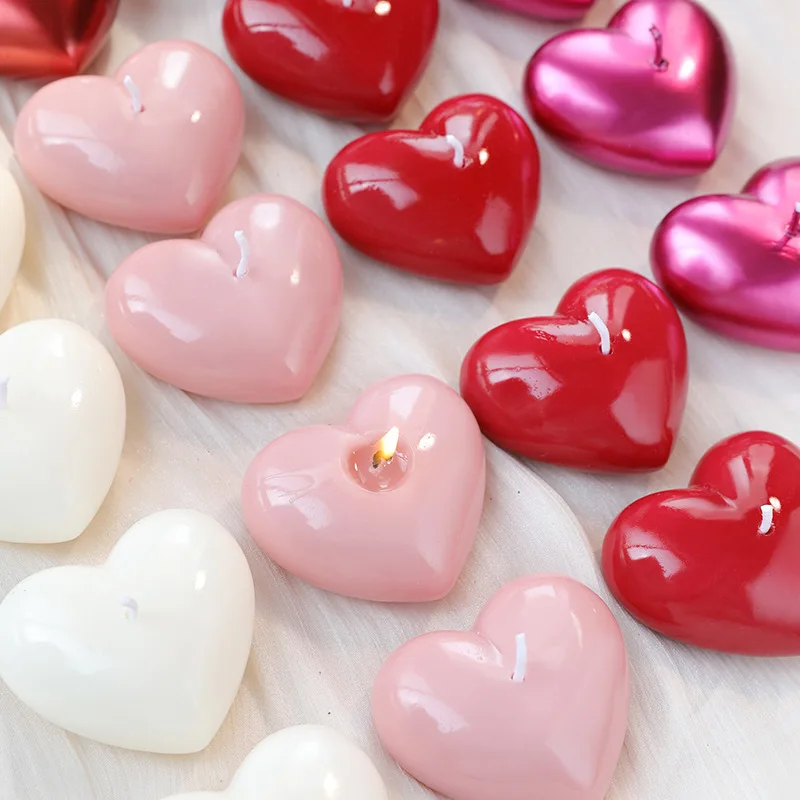 Romantic Heart-Shaped Aromatherapy Candle Handmade Gift