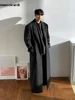 Mauroicardi Autumn Winter Extra Long Warm Black Loose Casual Wool Blends Coat Men Luxury Floor Length Overcoat Korean Fashion 4
