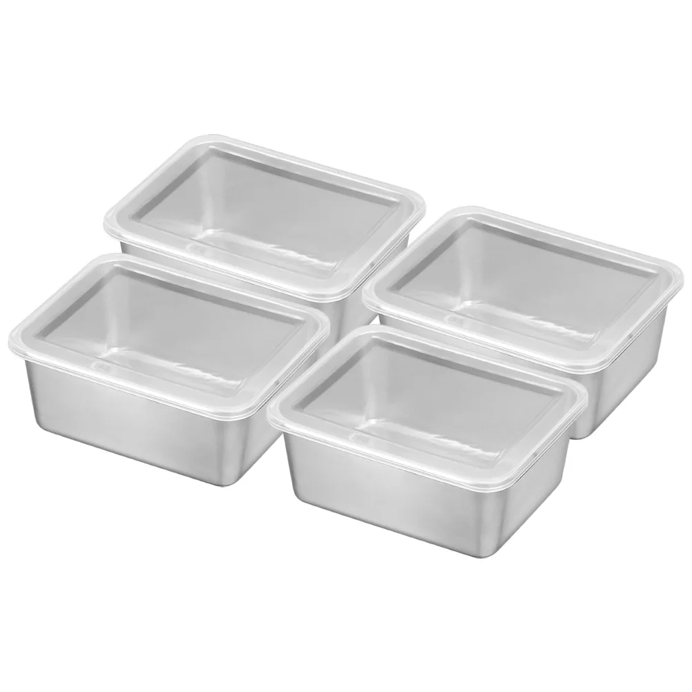 

4pcs Meal Prep Boxes Airtight Small Food Container Fridge Fruit Vegetable Boxes