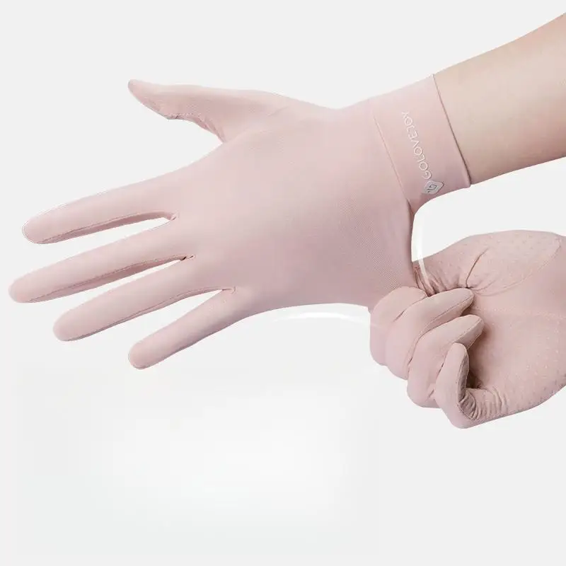 Golovejoy Ice Silk Sunscreen Gloves Breathable Thin Summer Women's Outdoor Riding Gloves Non-slip Touchable Screen Gloves 5