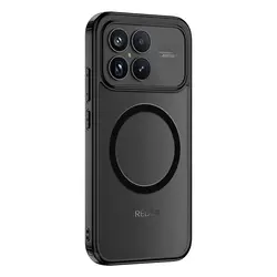 Ultra Armor Transparent Frosted Acrylic Lens Protector Cover - Shockproof Bumper Case - POCO F8 Pro (Magnetic black)