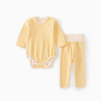 AYNIGIELL ملابس داخلية لحديثي الولادة + سراويل للجنسين من القطن ملابس بناتي بأكمام طويلة ملابس للأطفال حديثي الولادة من عمر 0 إلى 18 شهرًا