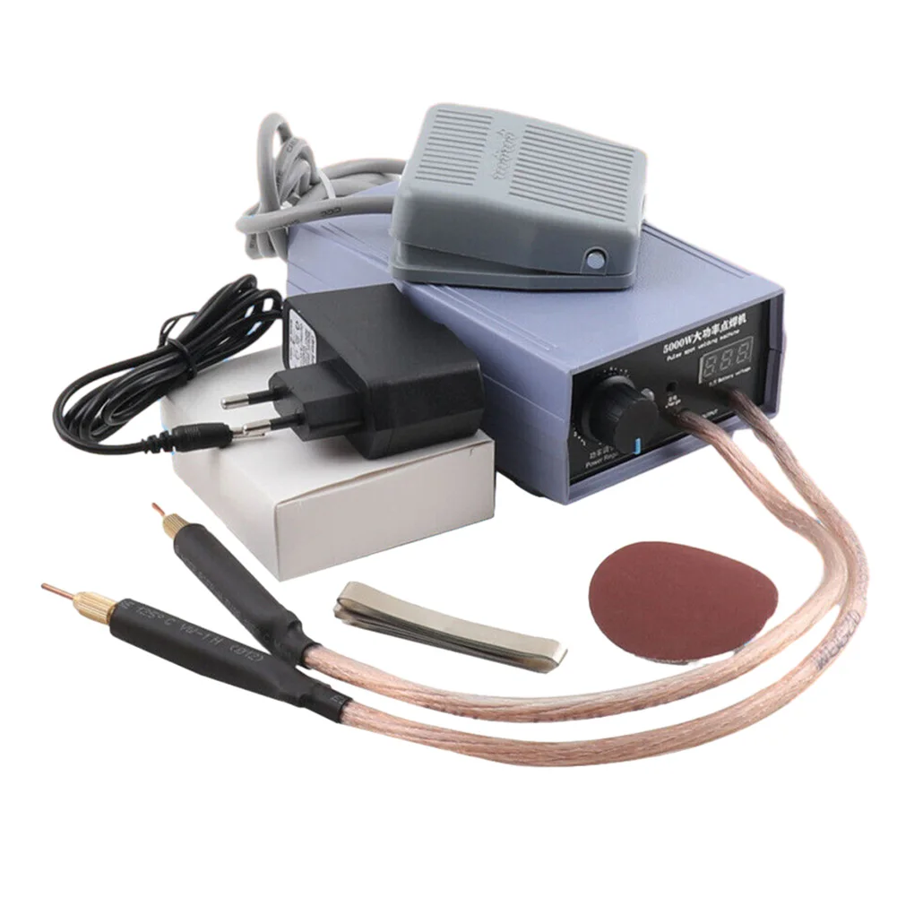

5000W Portable Mini Spot Welding Machine 110V 0.1-0.2MM Suitable For DIY Jewelry Tool Pedal Style (European Standard) Power Tool