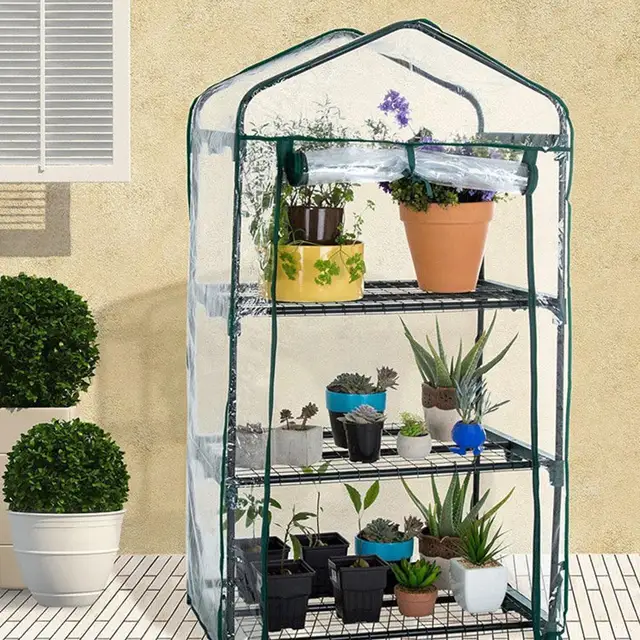 Kertészeti Kert A Kültéri Üvegházak, Amelyek Szerkezete Üvegházak Ültetéshez És Forróágyak Árnyékoló Hálófilm Az Üvegházakhoz D4Z6 - Image 5