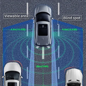 50M 77Ghz Millimeter Wave Radar Blind Spot Detection System Driving Safety Lane Change Assist Blind Spot Monitoring Assistant 1