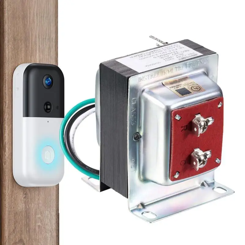 Video Doorbell Transformer 16V 30VA Doorbell Power Supply Door Chime Transformer Versatile Thermostat Adapter With Safety