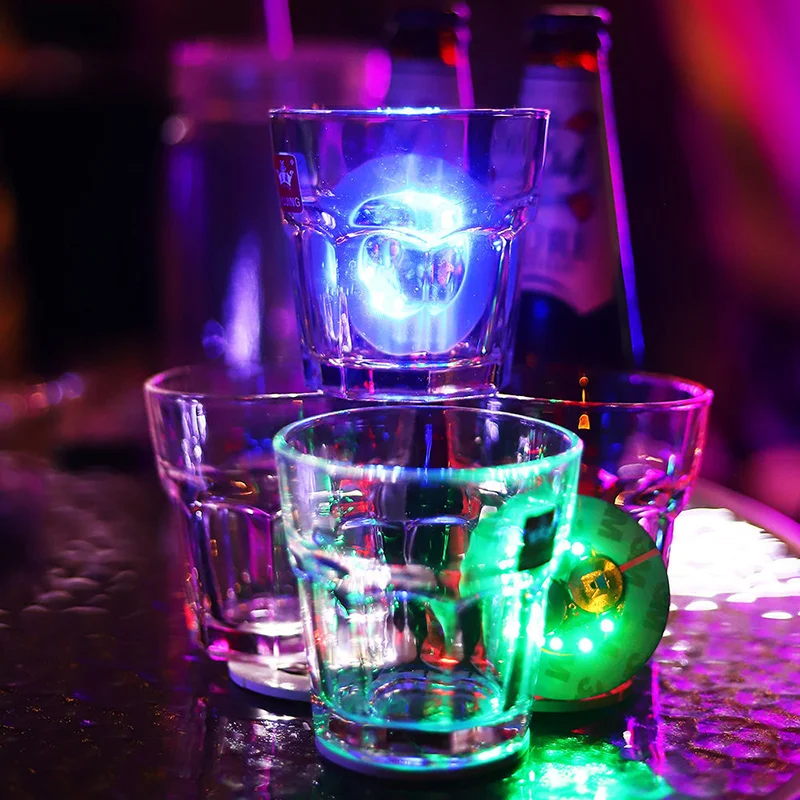 Begonia Lot De 12 Dessous De Verre LED, 8 Modes D'éclairage