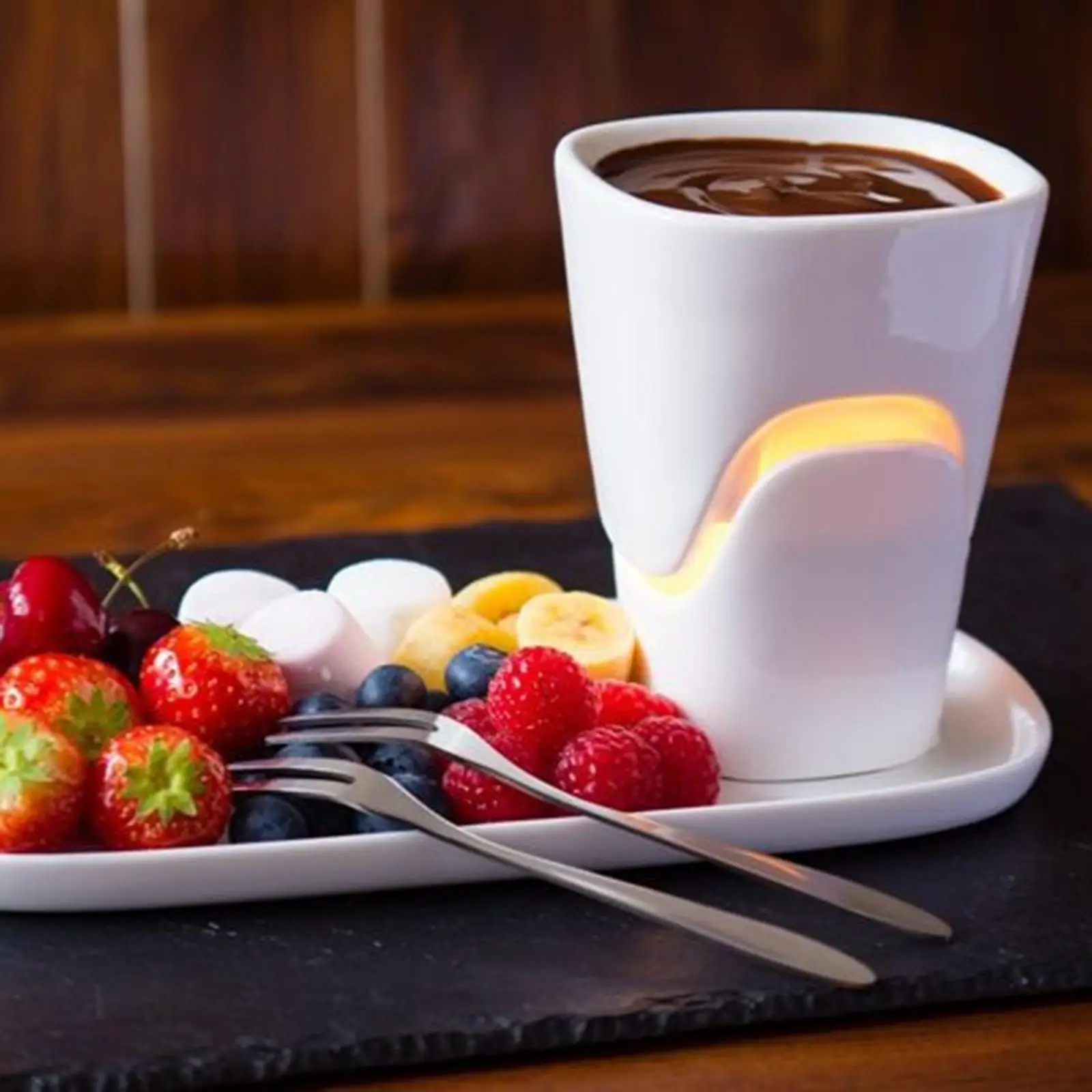 Chocolate Cheese Fondue Pot Set Wax Melt Pot with Dish Melt Hot Bowl Set for Chocolate Restaurant Snack Party Cheese